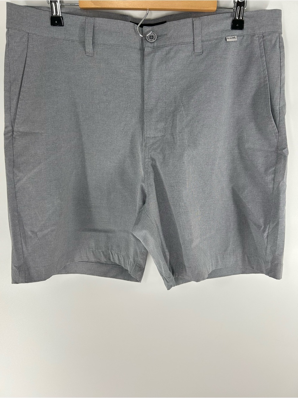 Travis Mathew Gray Performance Stretch Flat Front Shorts